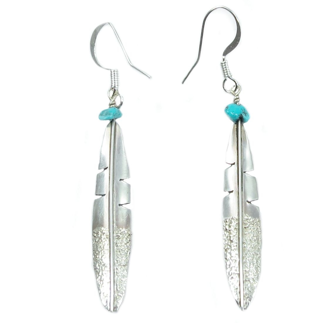 Ohrhänger aus Sterling Silber - Nugget Feather