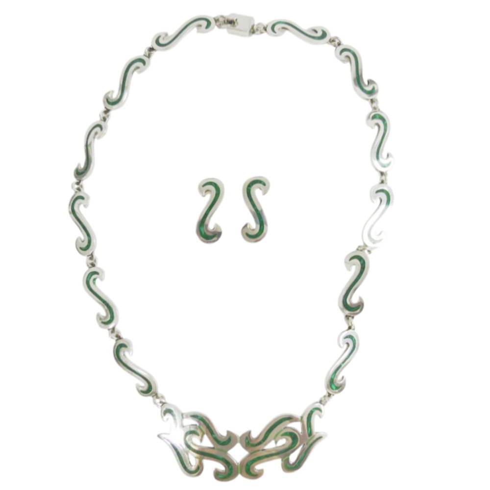 Indianerschmuck-Set - Maya- & Aztekenschmuck aus Sterling Silber - Tasco Maya Spirit