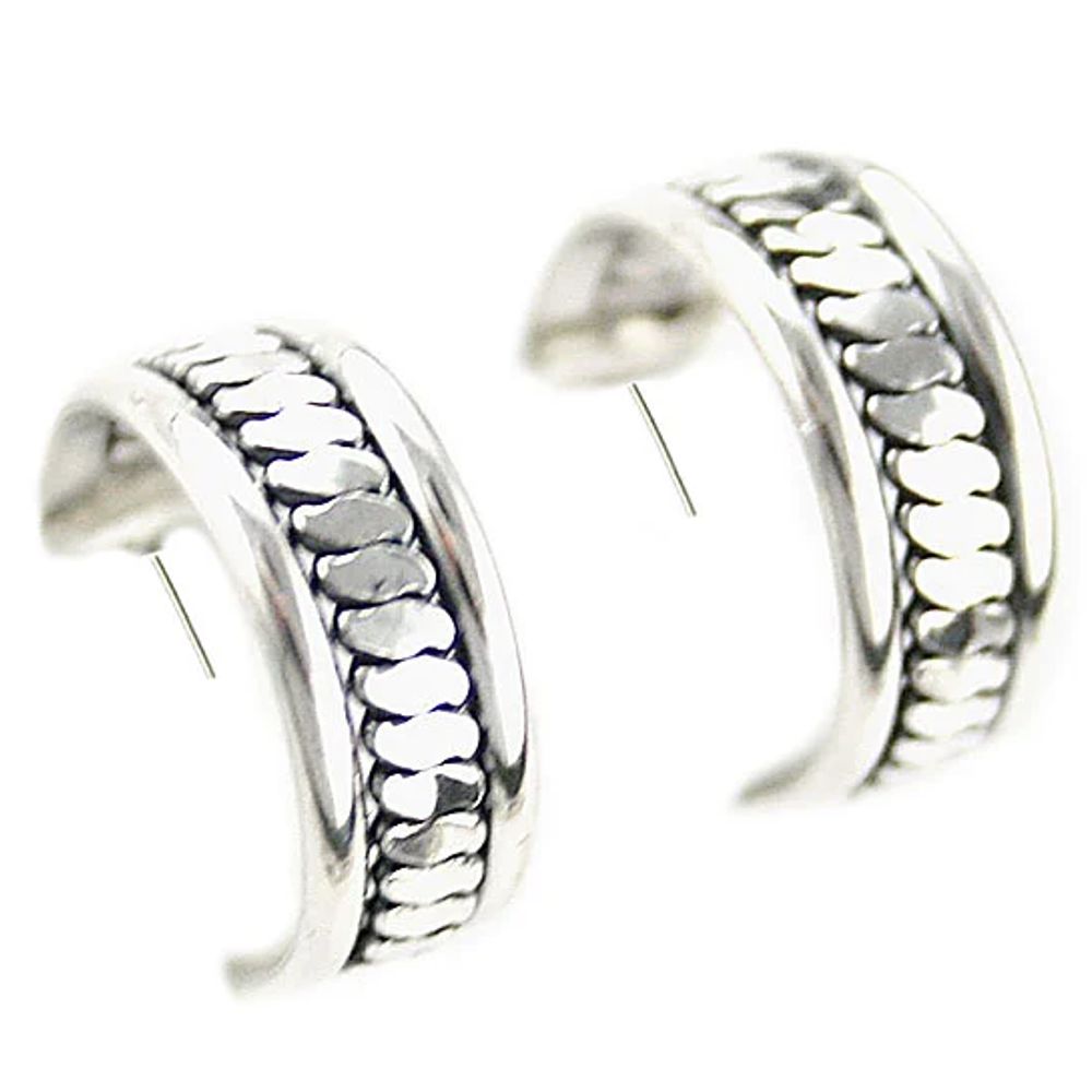 Halbkreolen aus Sterling Silber - Silver Star