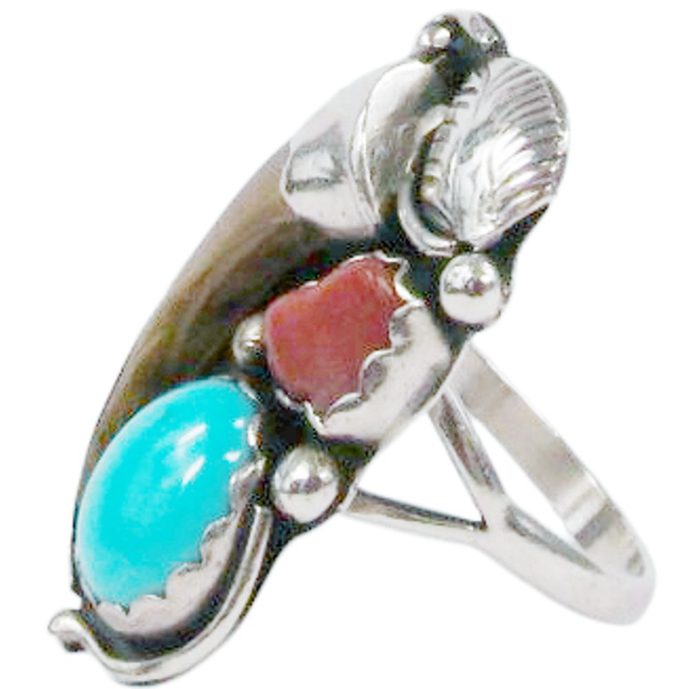 Damenring aus Sterling Silber - Pawn Schmuck - Vintage Coyote Claw, Größe 9