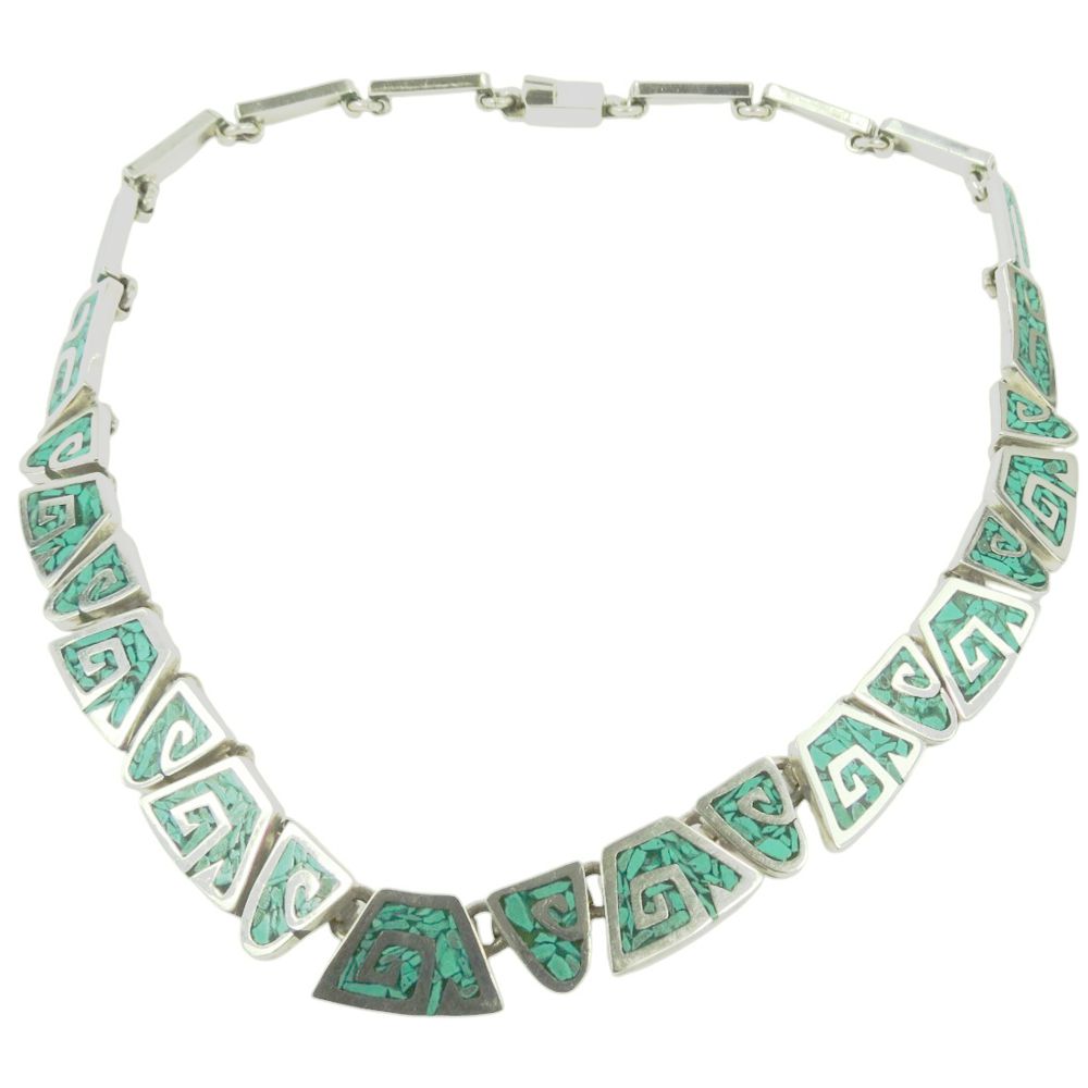 Indianerschmuck Kette - Maya- & Aztekenschmuck aus Sterling Silber - Tasco Plata Antigua