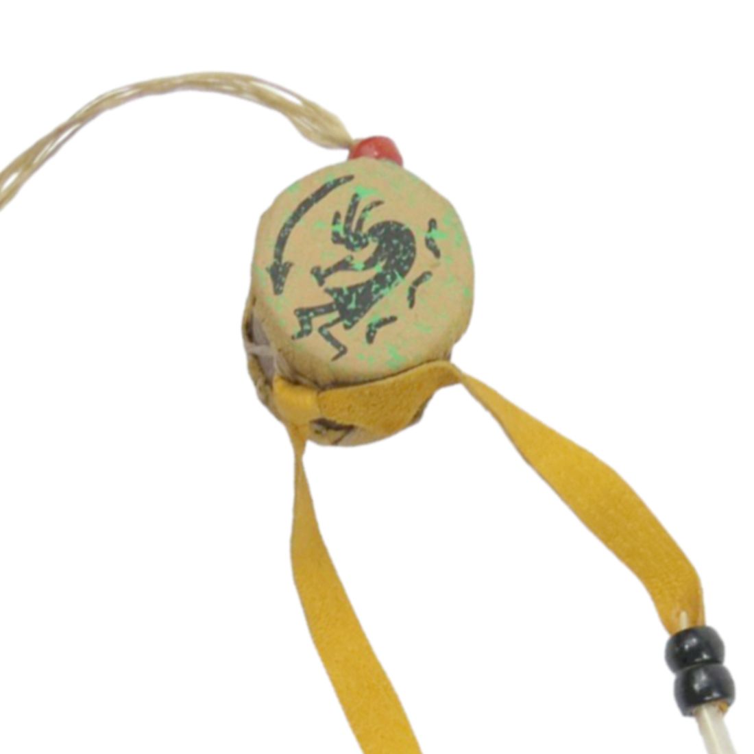Indianische Mini-Trommel - Kokopelli, Flute Dance