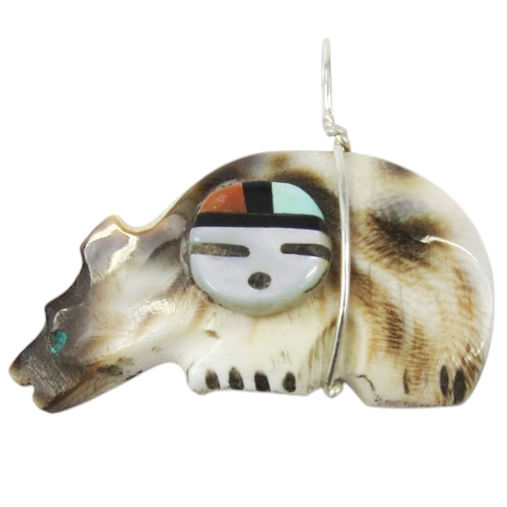 Kettenanhänger aus Picasso Marmor - Picasso Marble Bear Sunface