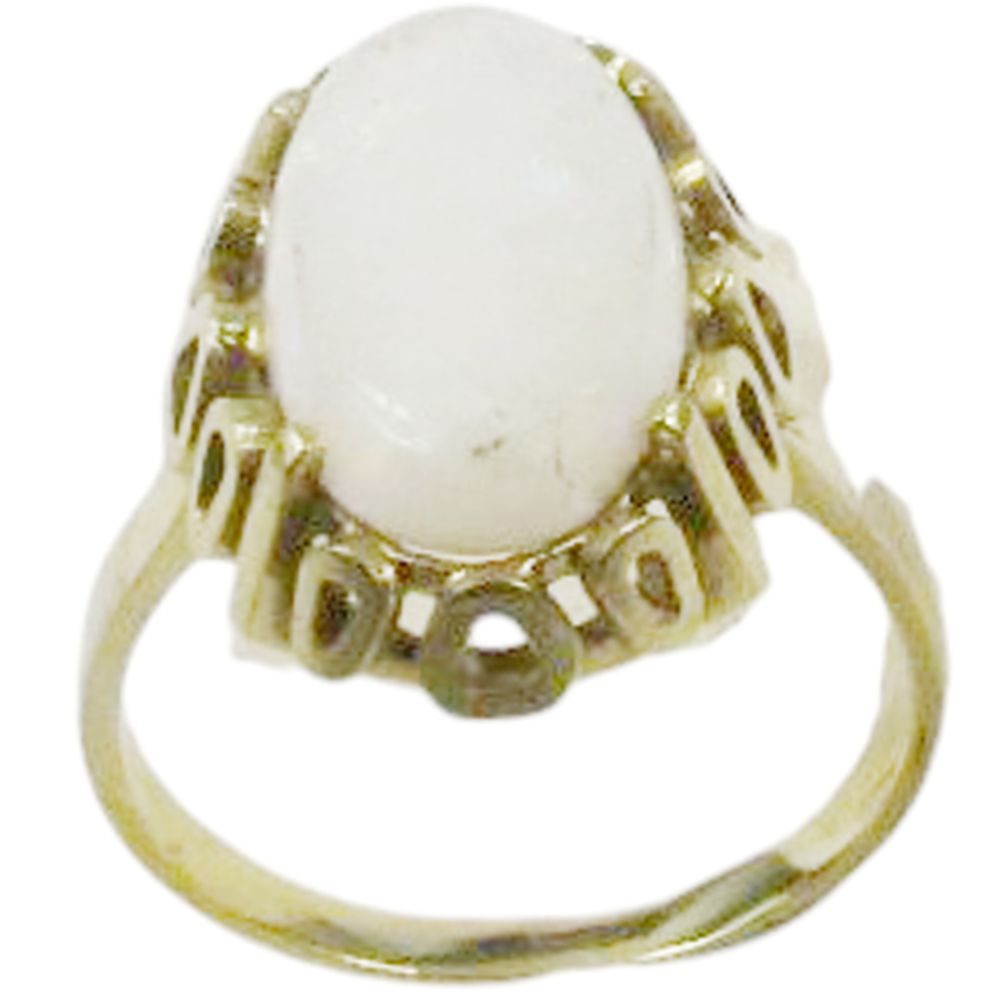 Damenring aus 14 Karat Gold - Pawn-Schmuck - Golden Opal, Größe 10