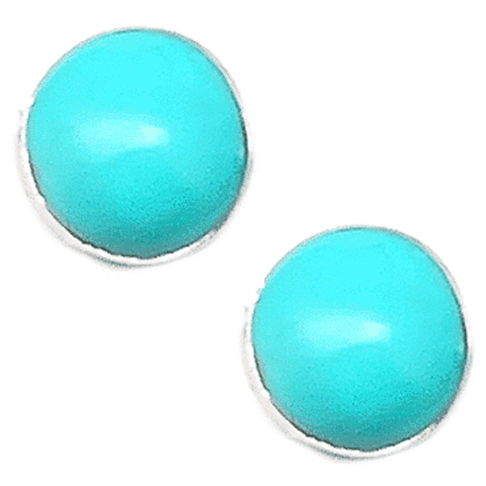 Mini-Ohrstecker aus Sterling Silber - Red Skin Turquoise Studs