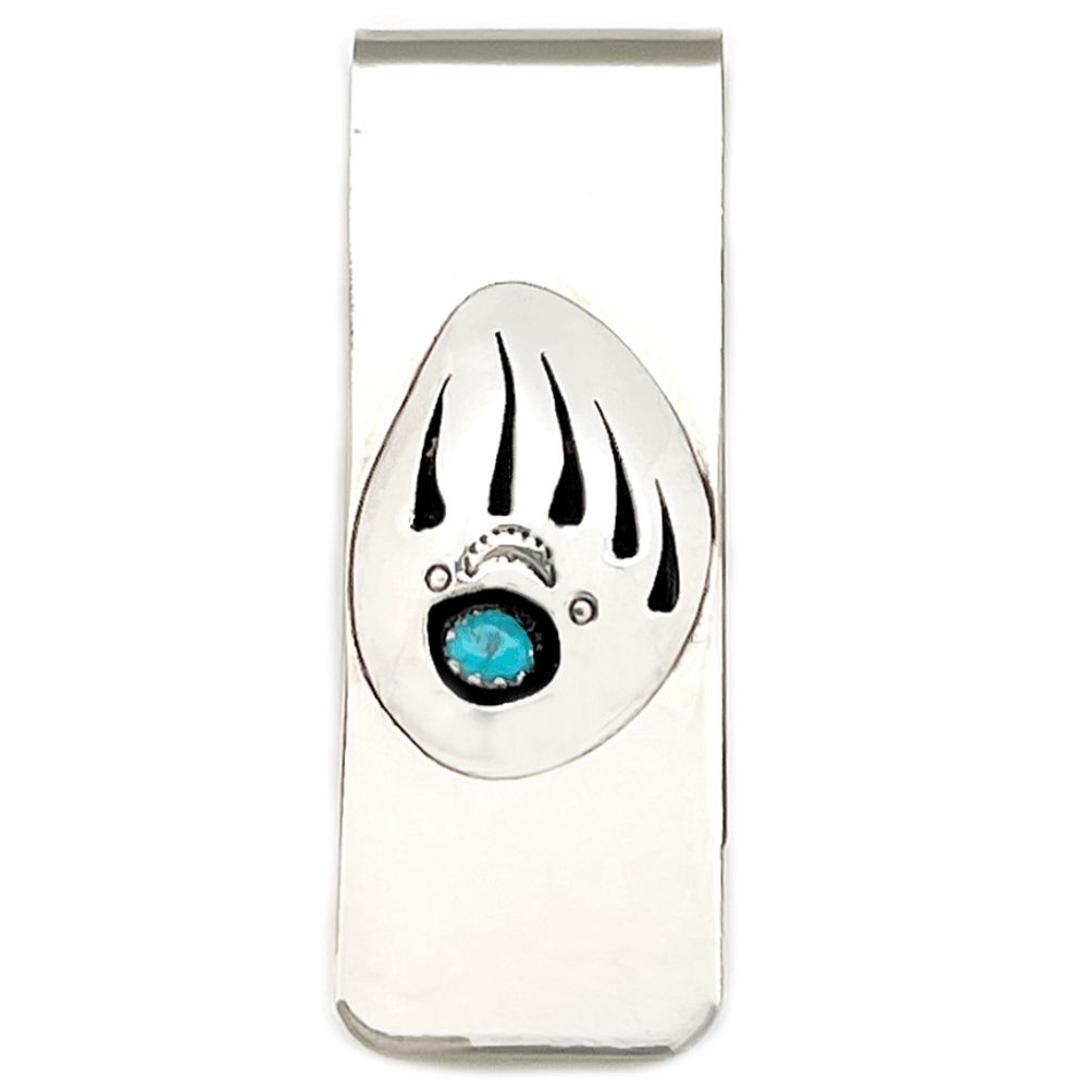 Geldscheinklammer aus Stahl / 925 Sterling Silber - Modern Bear Paw