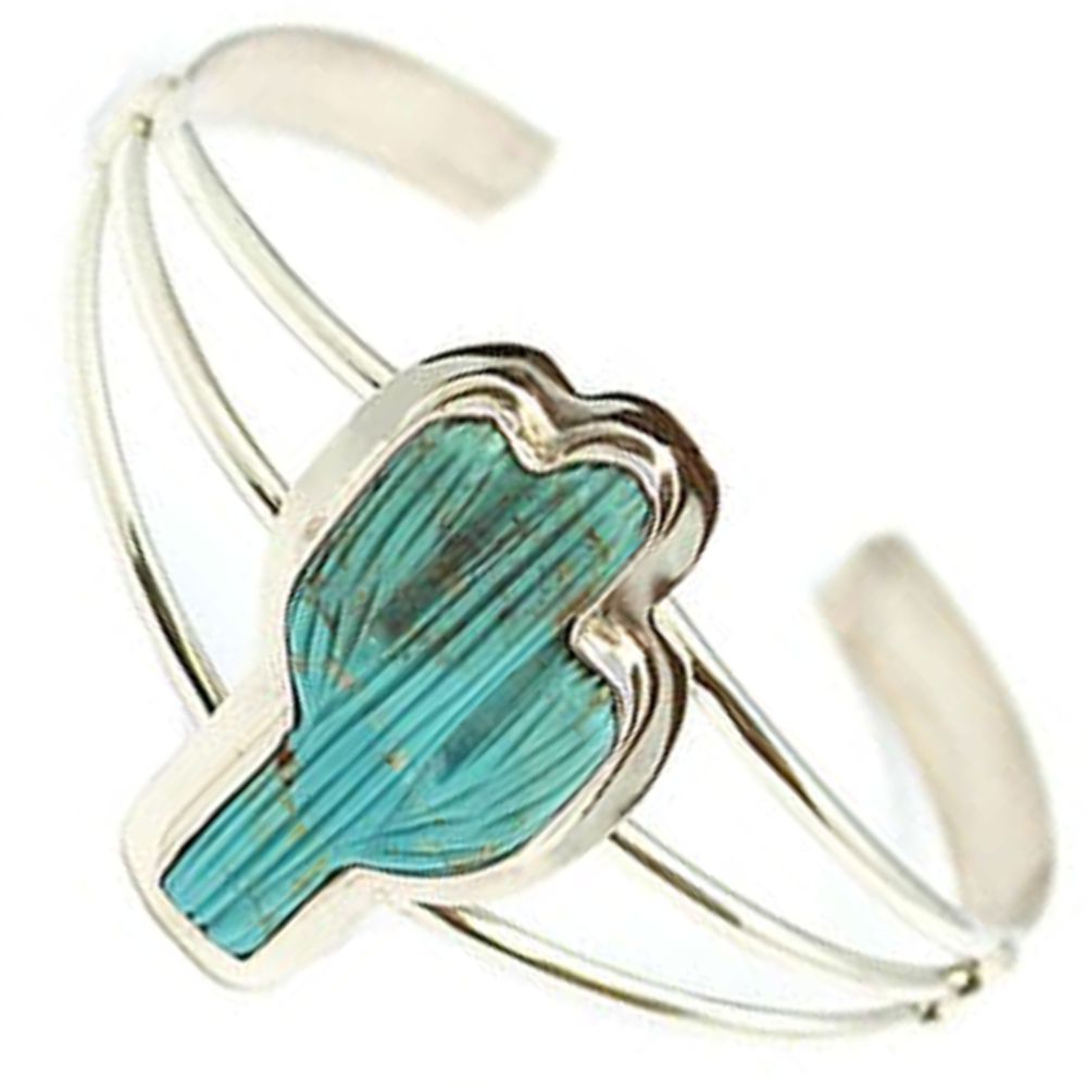 Indianerschmuck Armspange für Damen aus Sterling Silber - Spirit Of The Arizona Cactus